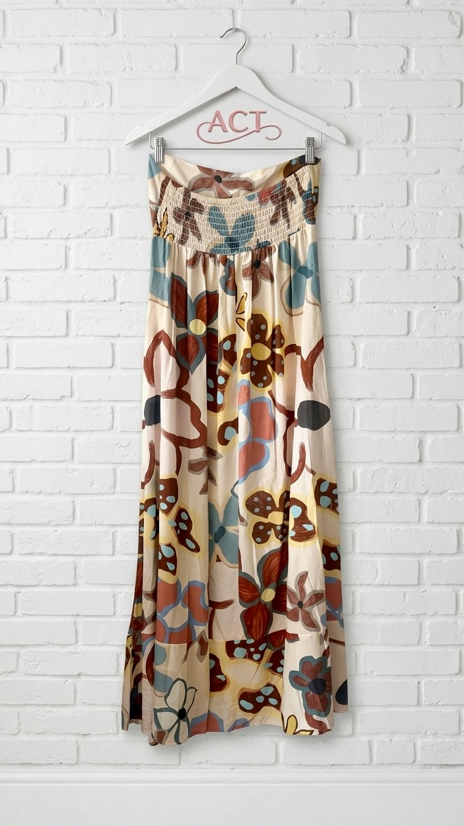Vestido floral abstracto