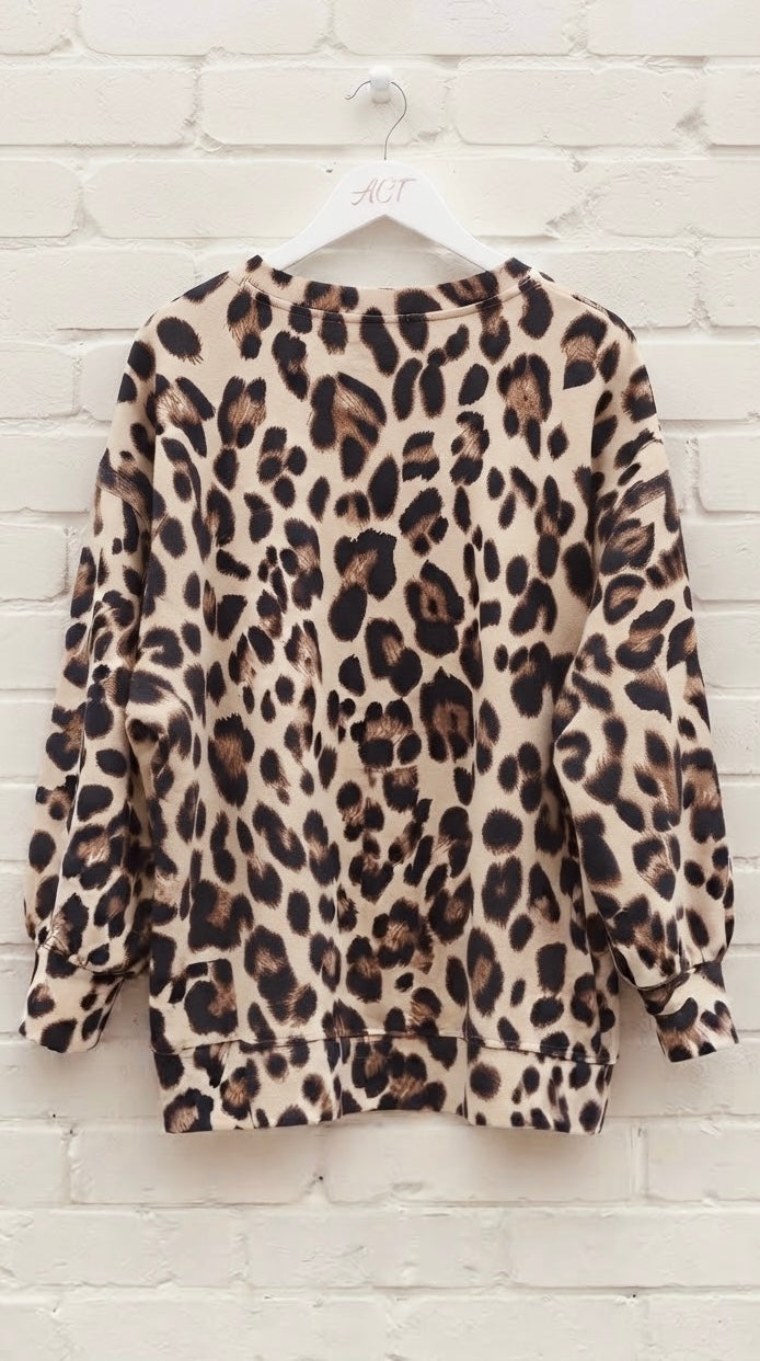 Sudadera Leopardo Oversize Wild Comfort