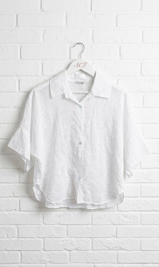 Camisa bordado suizo+4colores