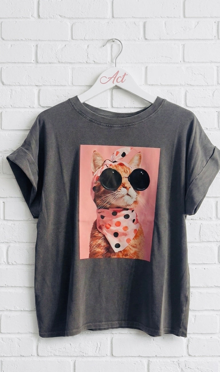 Camiseta Cat Fashion + 1color