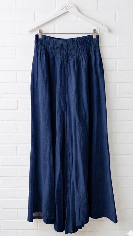 Pantalón palazzo de lino Aurora +6 colores