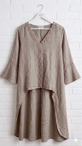 Conjunto lino bordado +5 colores