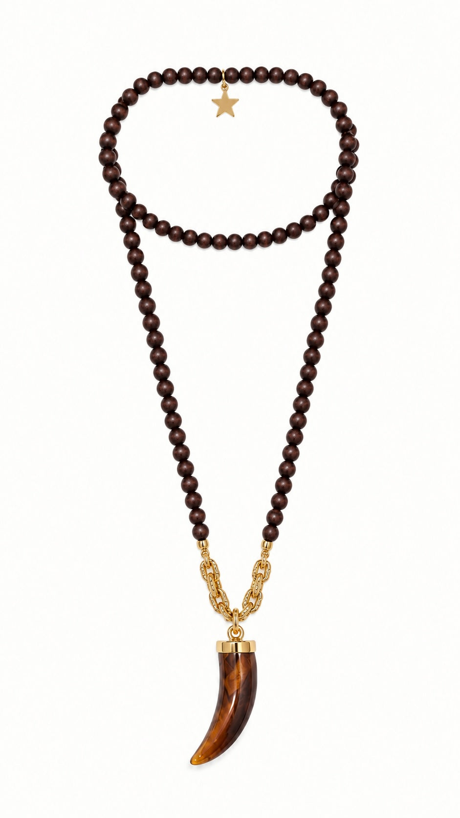 Collar estrella & Colmillo Carey