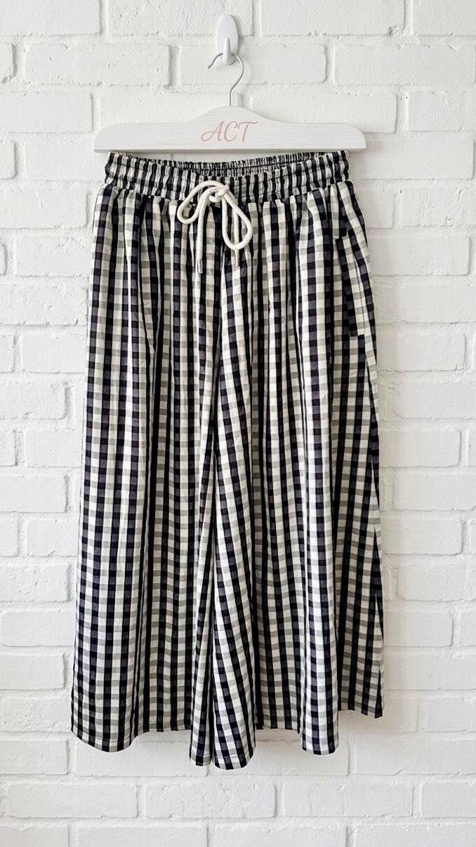 Pantalon culotte cuadro vichy