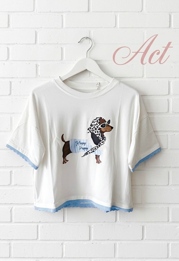 Camiseta Dog Happy Puppy +2 colores