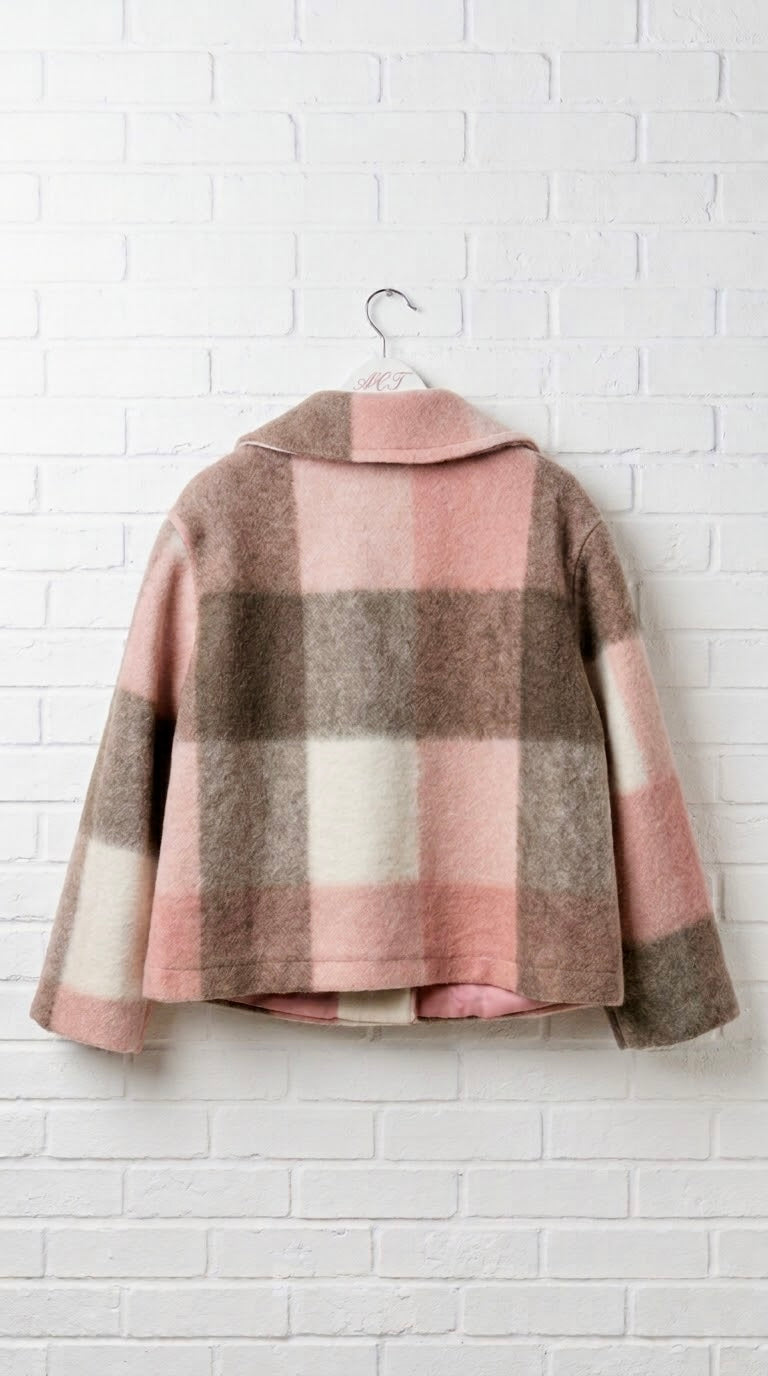 Chaqueta Corta Lana Tartán