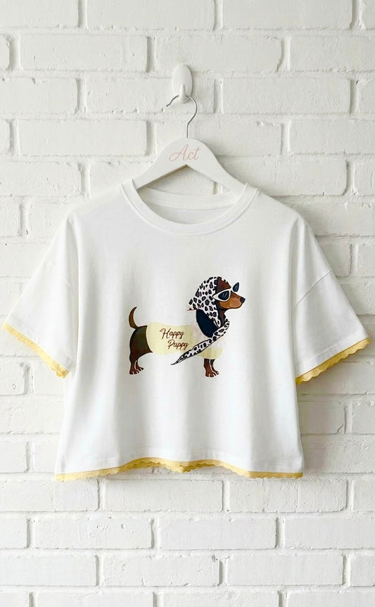 Camiseta Dog Happy Puppy +2 colores