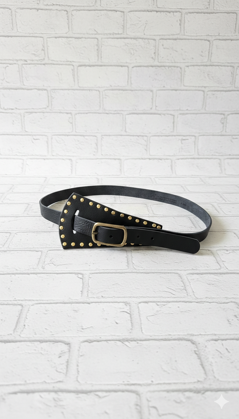 Cinturón de cuero con tachuelas +2 colores