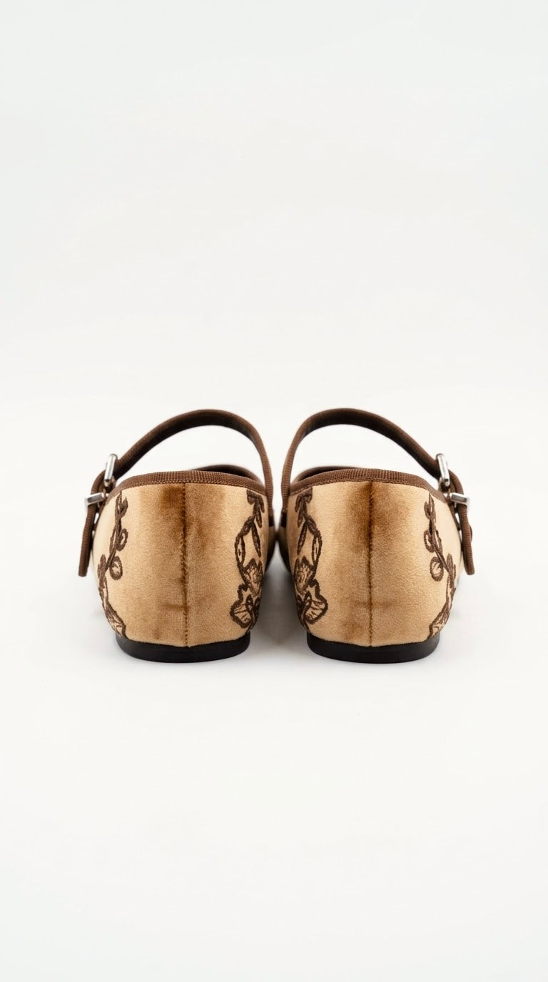 Manoletinas Corina Velvet Floral