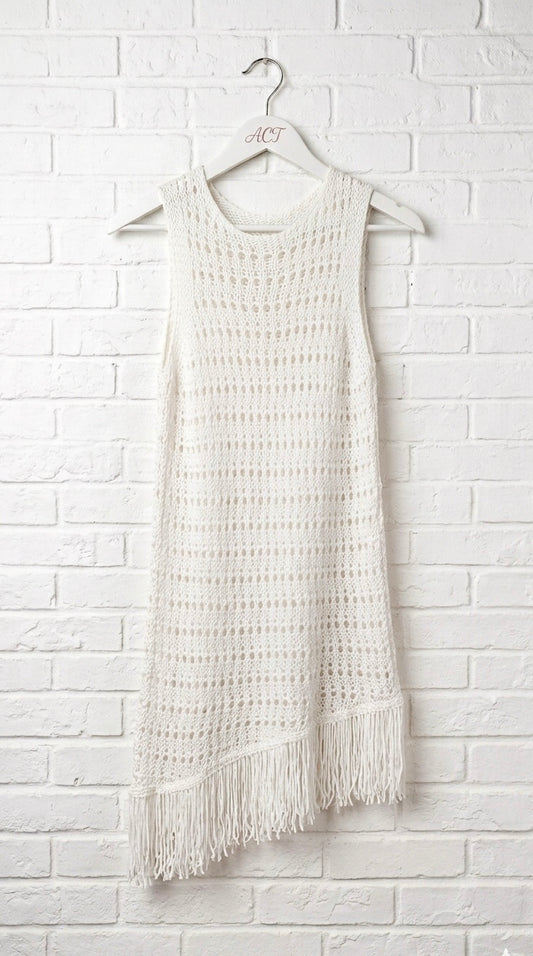 Vestido corto calado flecos +3 colores