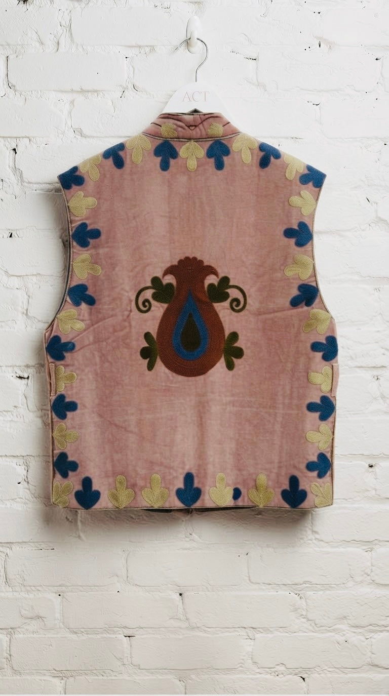 Chaleco Bordado Pink
