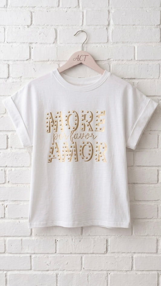 Camiseta more amor +2 colores