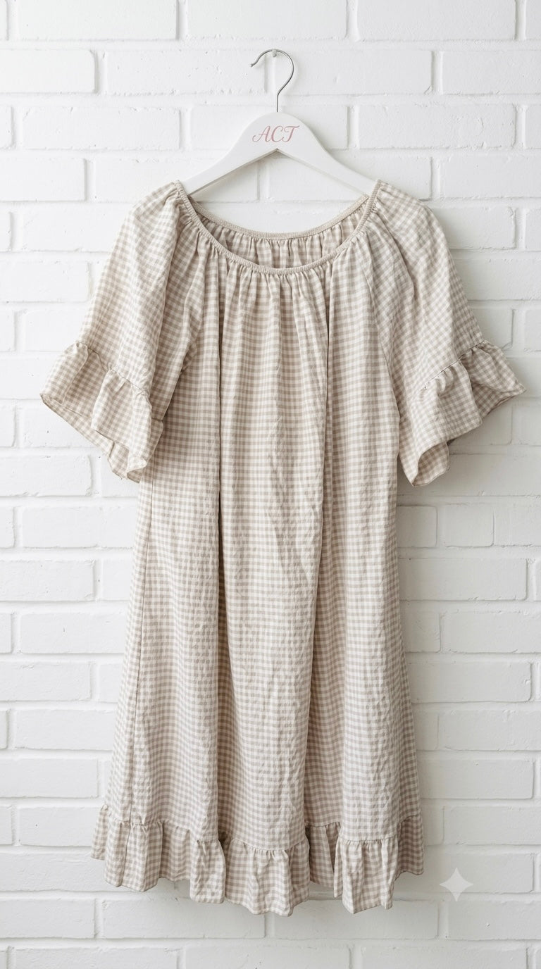 Vestido volantes vichy +7 colores