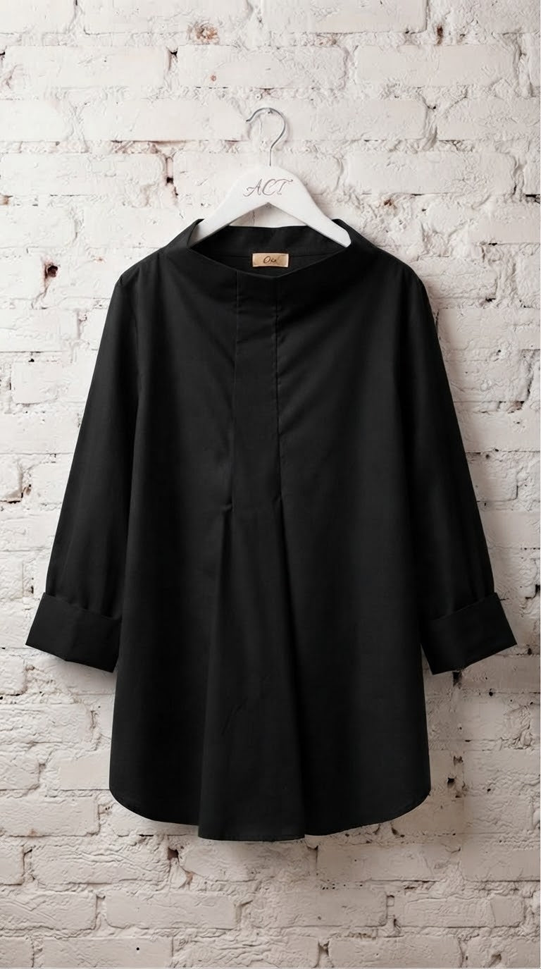 Blusa Minimalista Cuello Chimenea +2 colores
