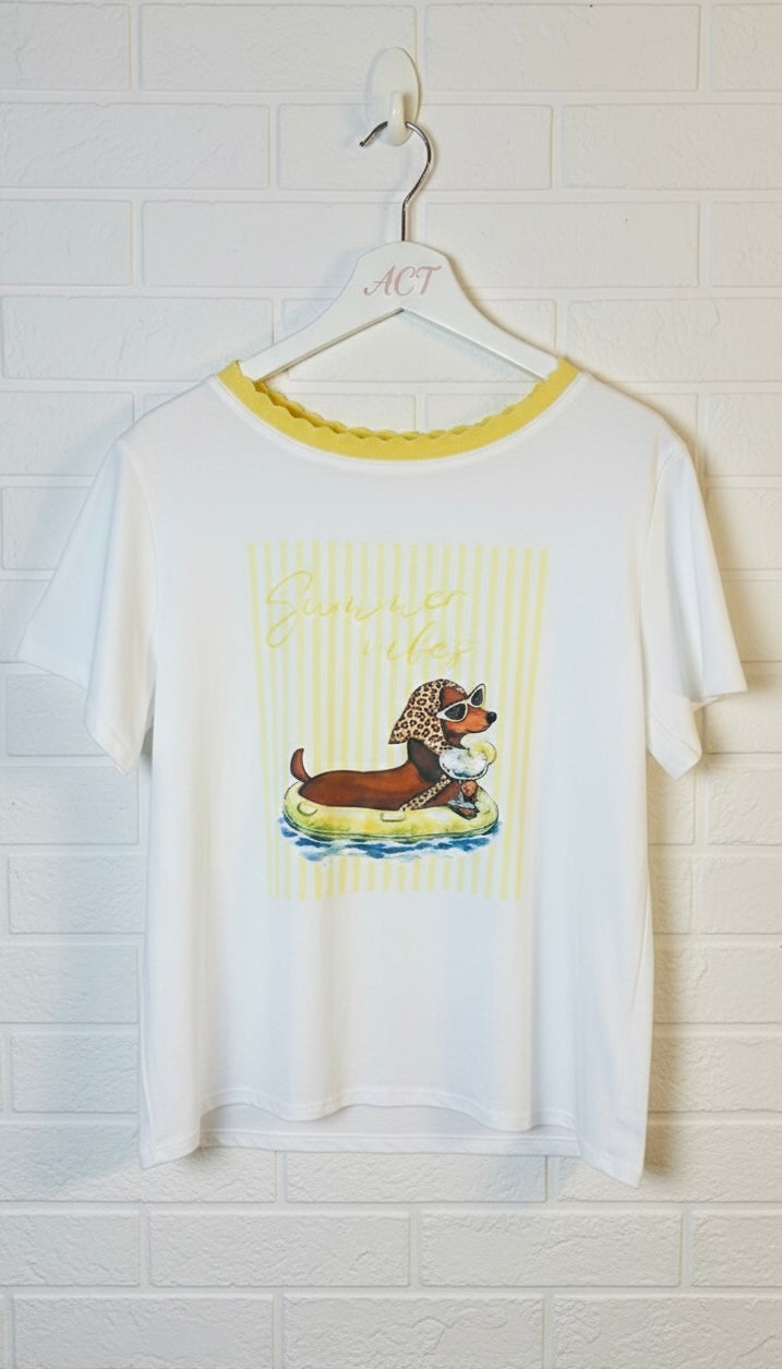 Camiseta Dog Summer vibes +2 colores