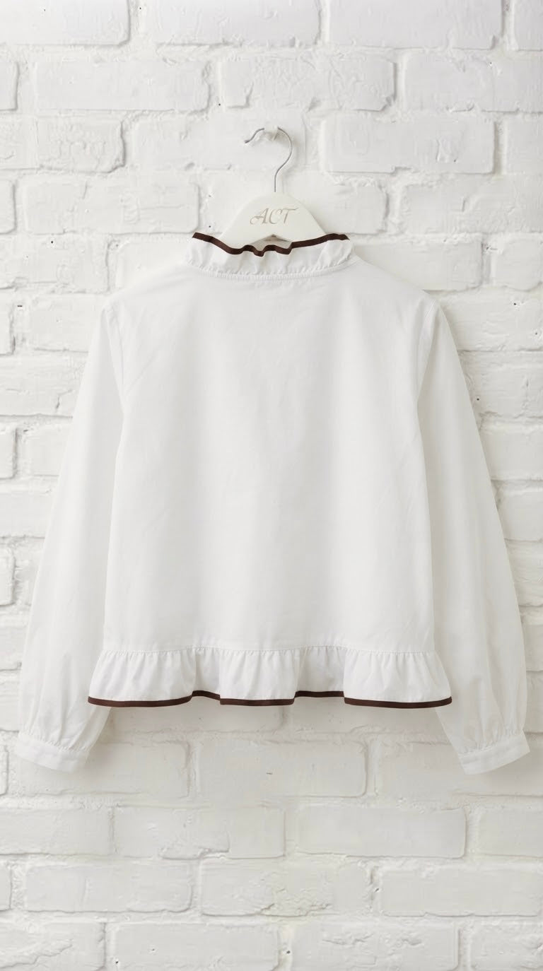 Blusa  Bicolor Volantes Romantique