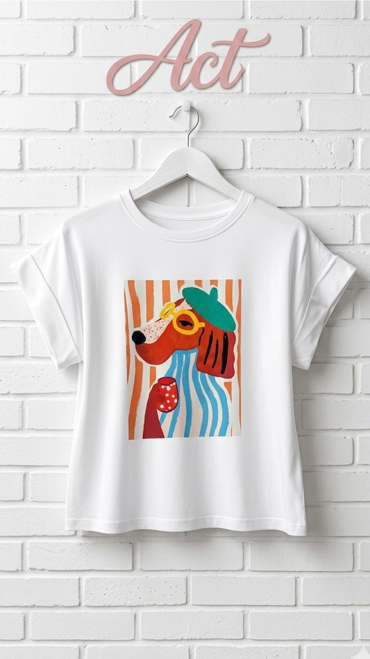 Camiseta dog lienzo