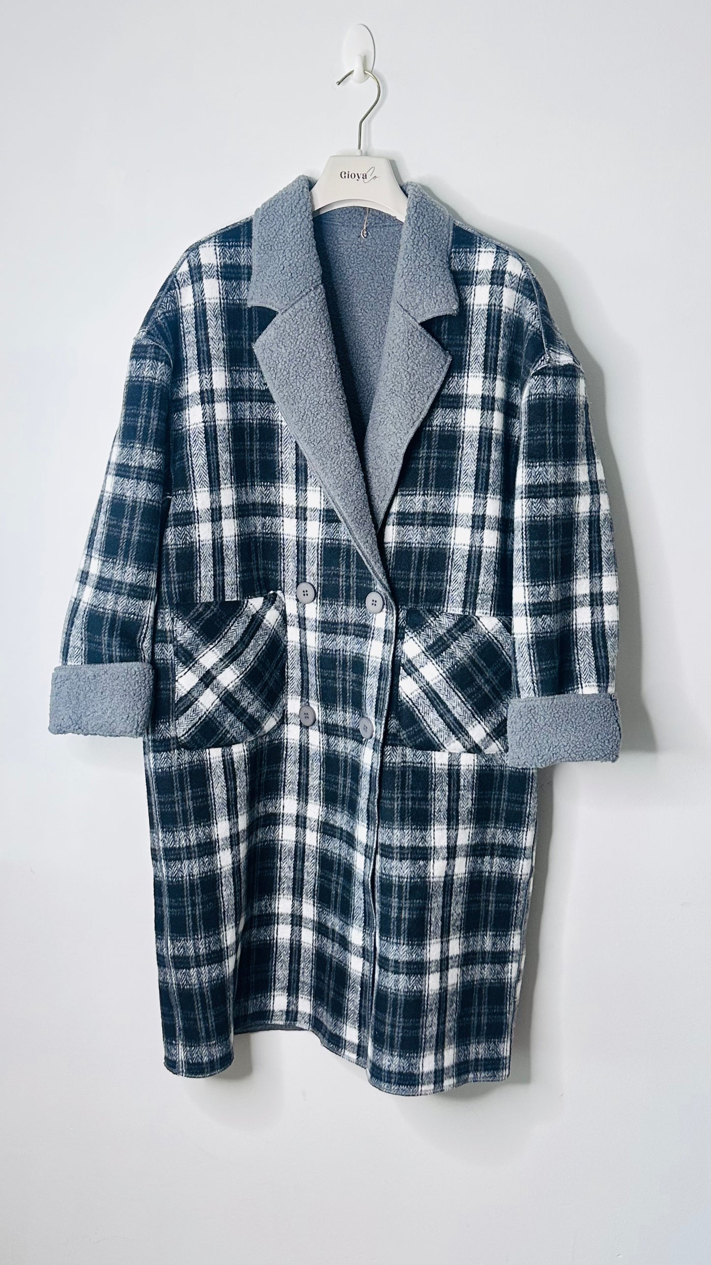 Abrigo de cuadros reversible +1 color