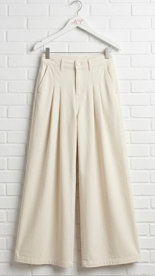 Pantalón palazzo sarga