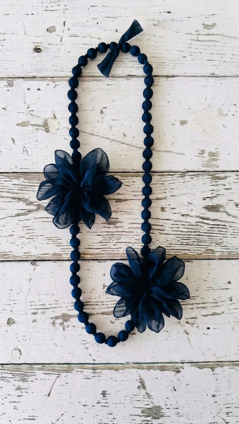 Collar bolas flores +8colores