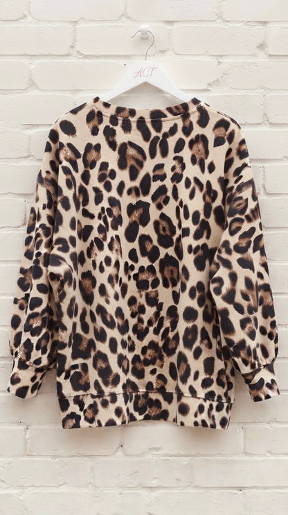 Sudadera Leopardo Oversize Wild Comfort