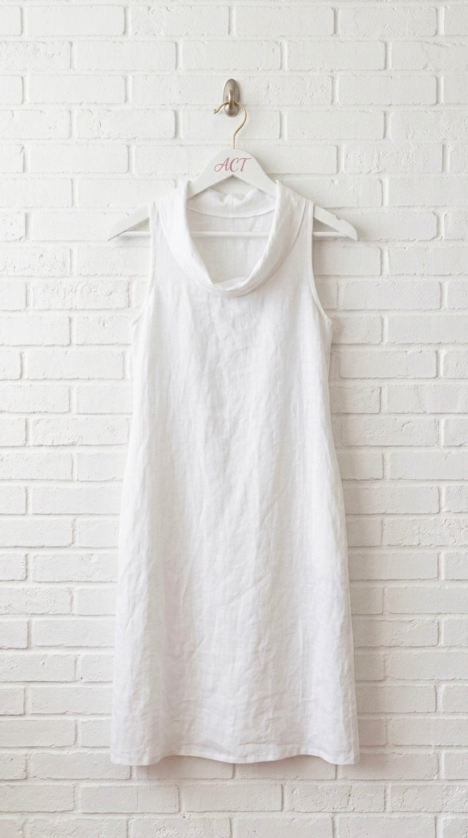 Vestido midi lino escote desbocado +8 colores