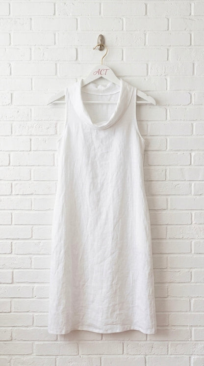 Vestido midi lino escote desbocado +8 colores
