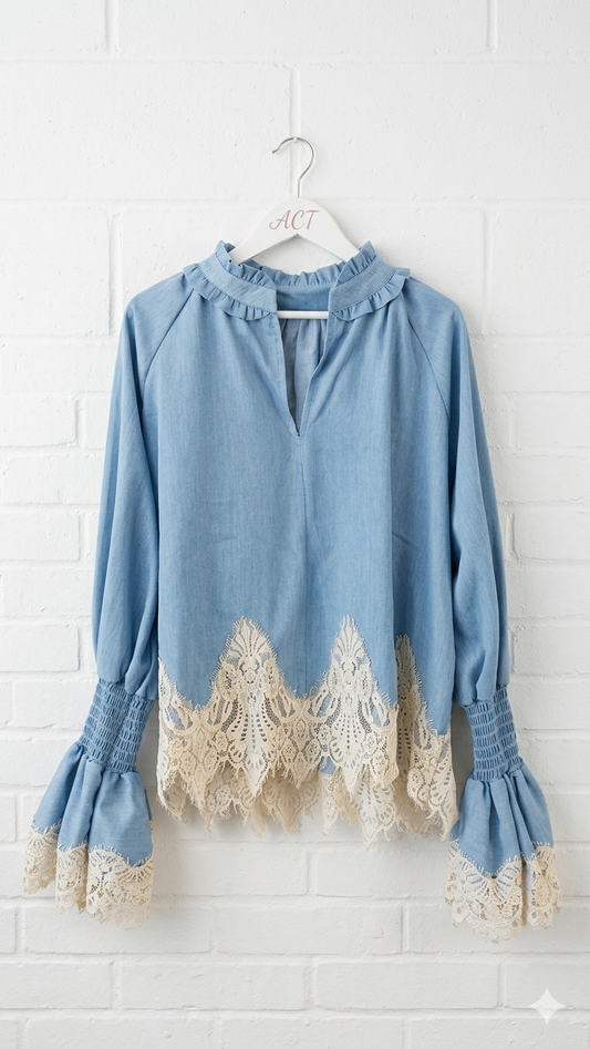 Blusa con encaje