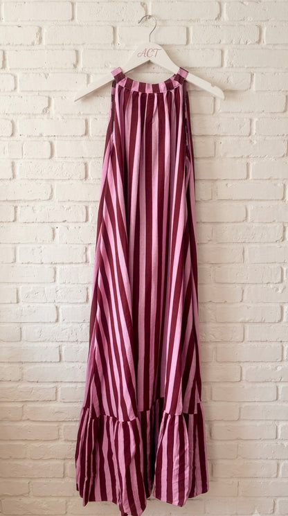 Vestido Maxi halter de rayas +3 colores