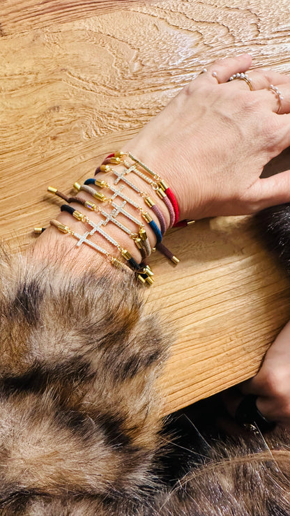Pulsera cruz +7 colores