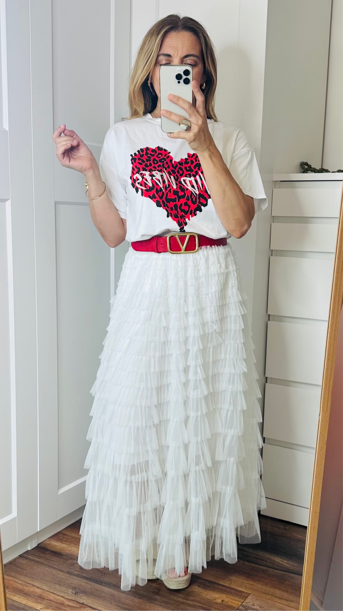 tulle skirt with ruffles