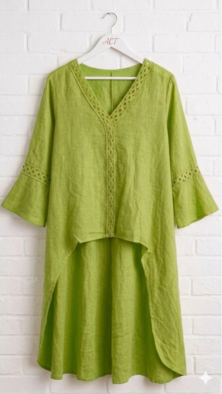 Conjunto lino bordado +5 colores