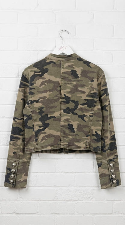 Chaqueta Estilo Militar Camuflaje