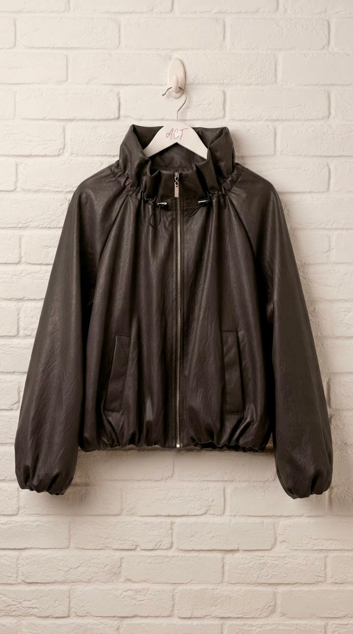 Chaqueta Cuello Fruncido