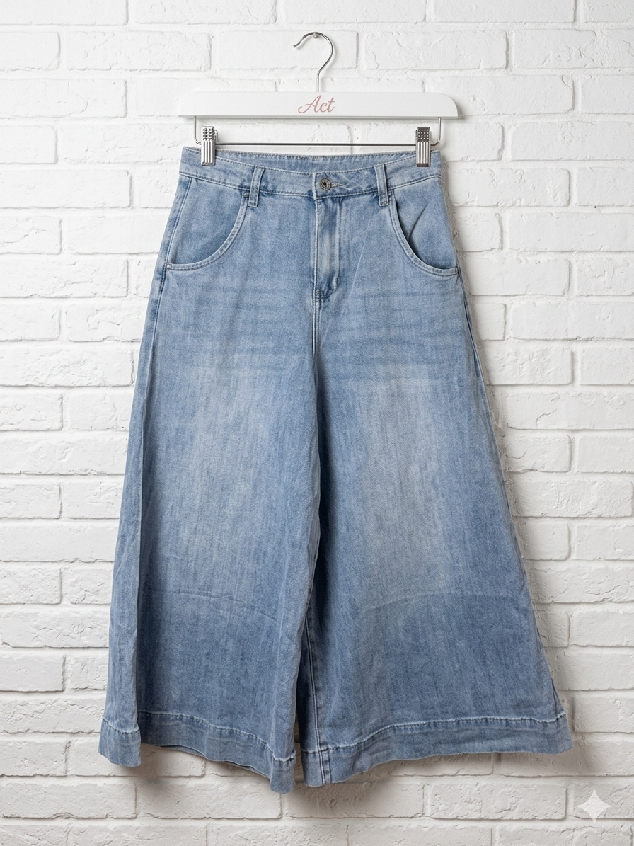 Pantalón tejano culotte