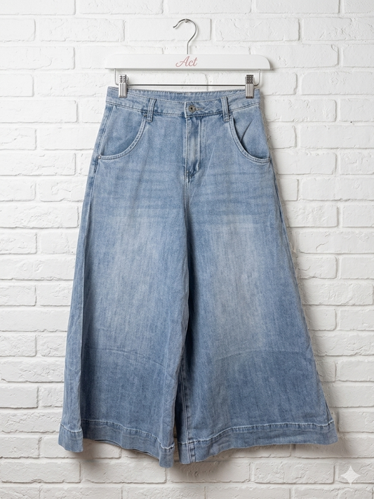 Pantalón tejano culotte