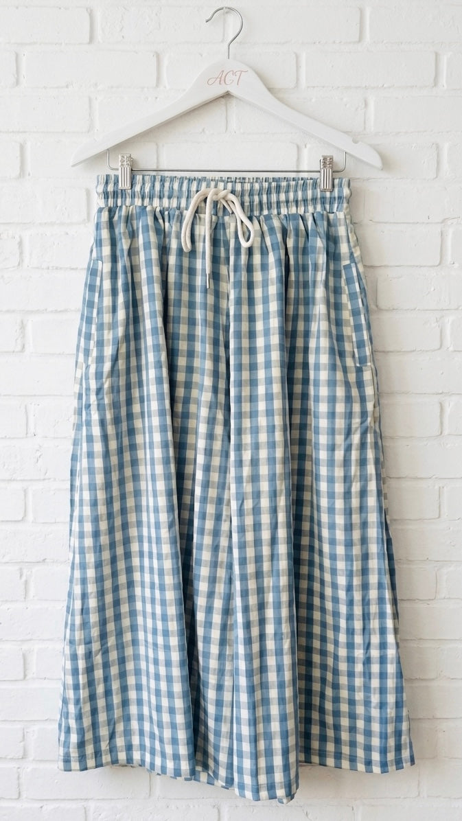 Pantalon culotte cuadro vichy