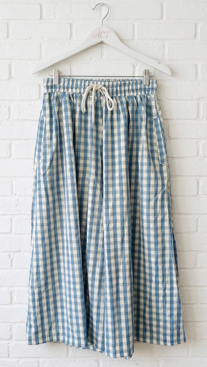 Pantalon culotte cuadro vichy