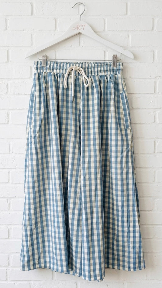 Pantalon culotte cuadro vichy