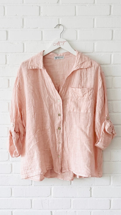 Camisa basic de lino Aurora +8colores