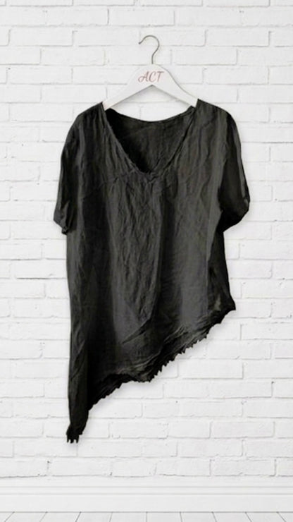 Blusa lino asimétrica Aurora +8colores