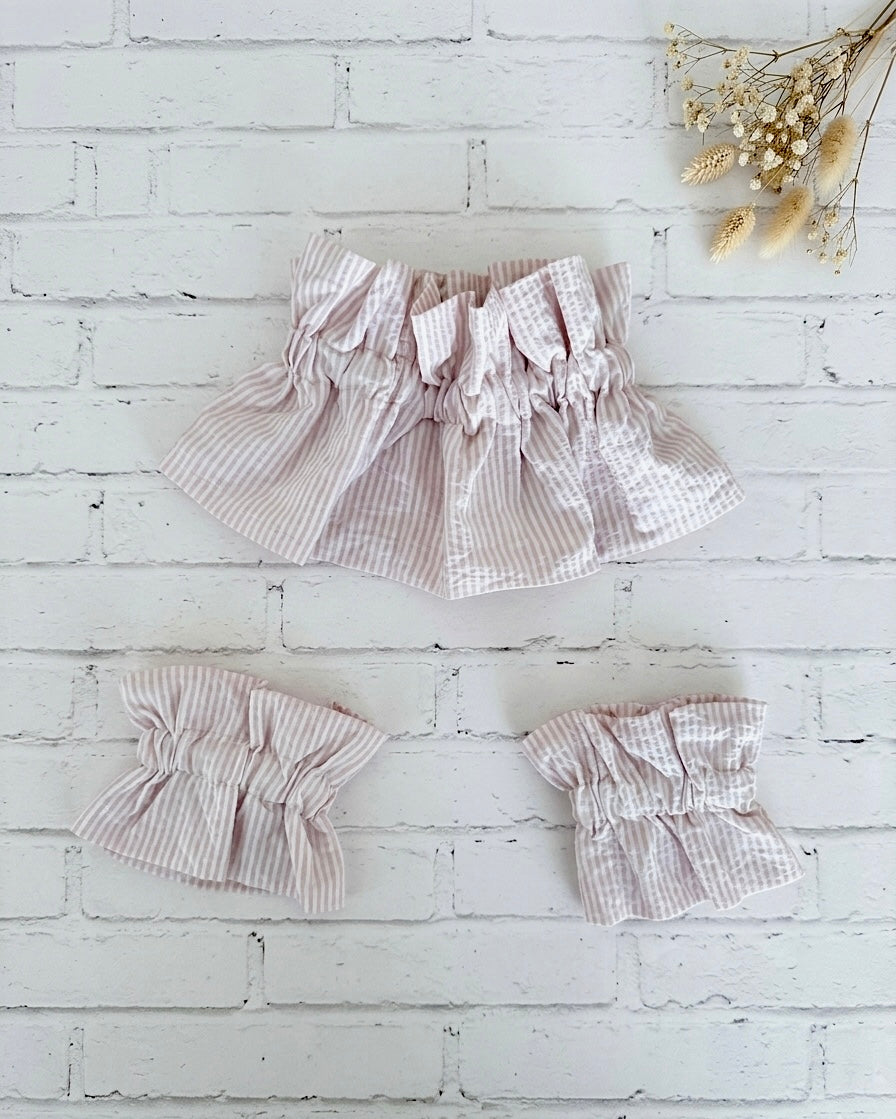 Conjunto de cuello y puños+1color