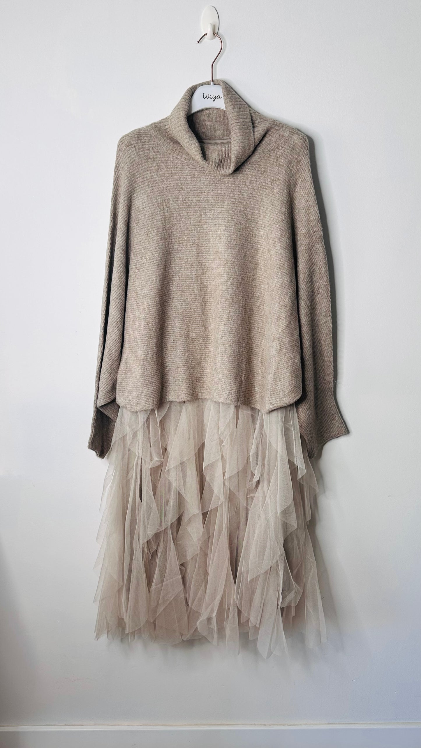 Tulle dress set with collar +2 colors