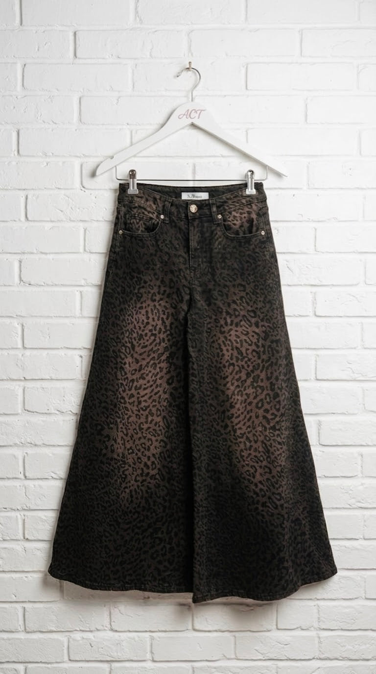 Jeans Marrón leopard