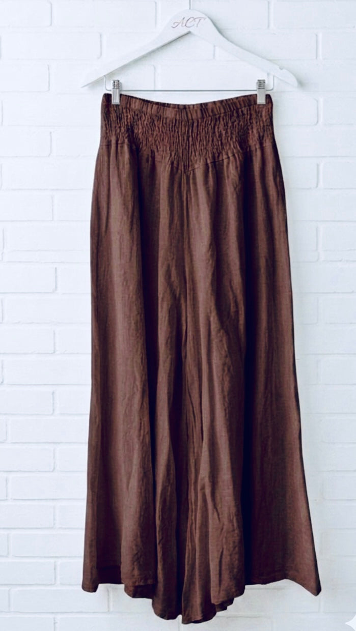 Pantalón palazzo de lino Aurora +6 colores