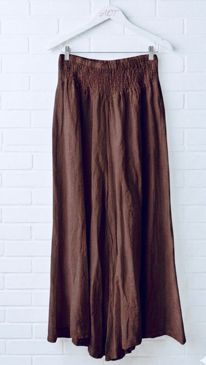 Pantalón palazzo de lino Aurora +6 colores