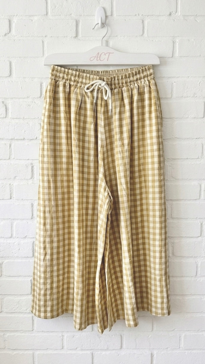 Pantalon culotte cuadro vichy