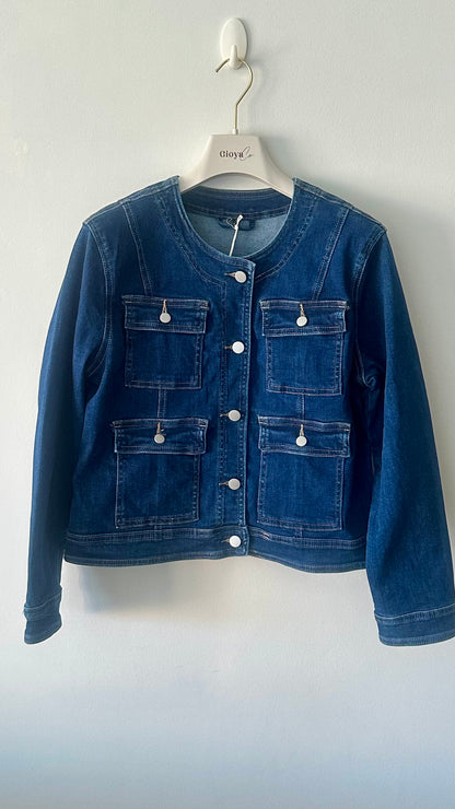 Cazadora tejana con bolsillos