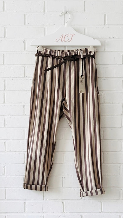 Pantalón recto rayas +3 colores