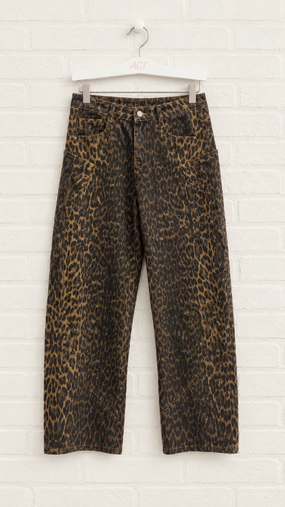 Pantalón Vaquero Leopardo